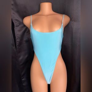 Teal High Waist Bodysuit